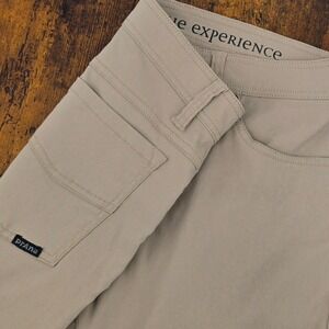 Prana Brion Slim Fit Pants Mens 32 Khaki Tan Stretch Hiking Outdoor Zion Trouser